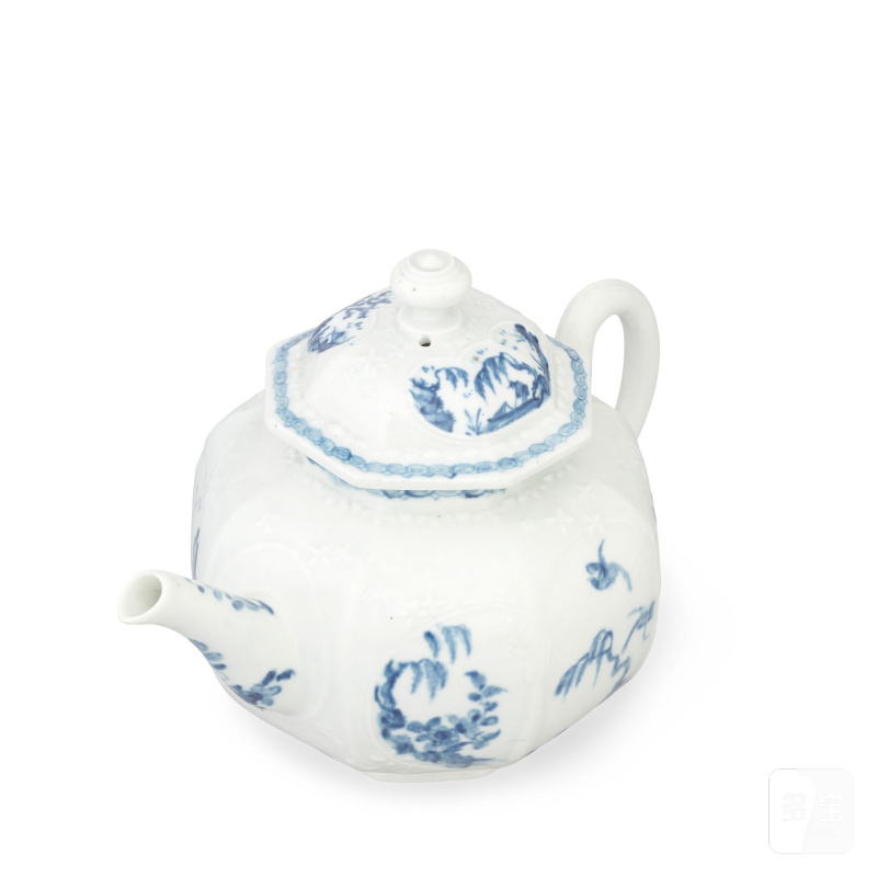 A Worcester teapot and cover, circa 1754-55 - 图3